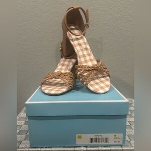 Gingham Tan Women’s Heels